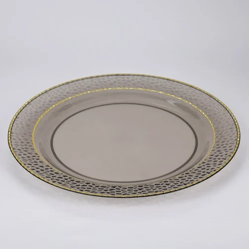 10.25 Black marble-pattern plates 10.25" Black marble-pattern plates