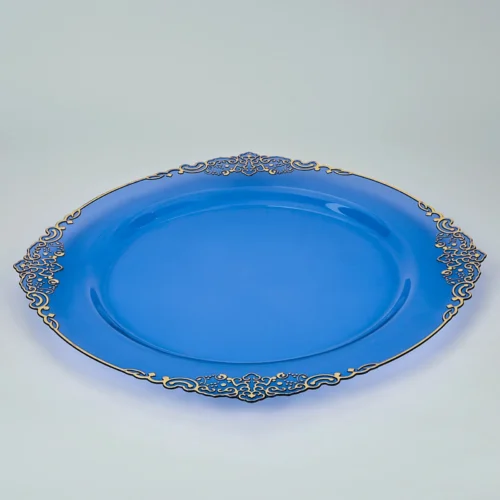 10.25 Clear Blue Plastic Plates 10.25‘’ Clear Blue Plastic Plates