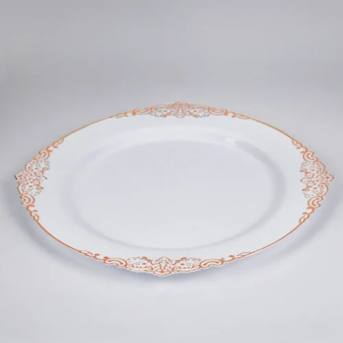 10.25 ''Rose Gold Plastic Plates Rose Gold Plastic Plates