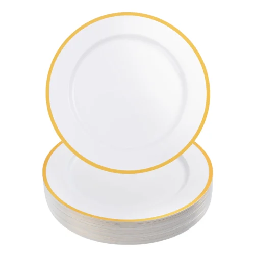 charger plate with gold rim