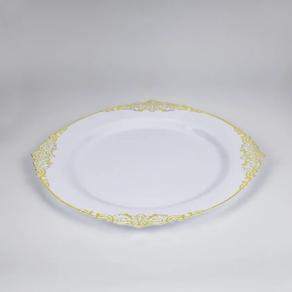 7.5" Gold Rimmed Plates Plastic