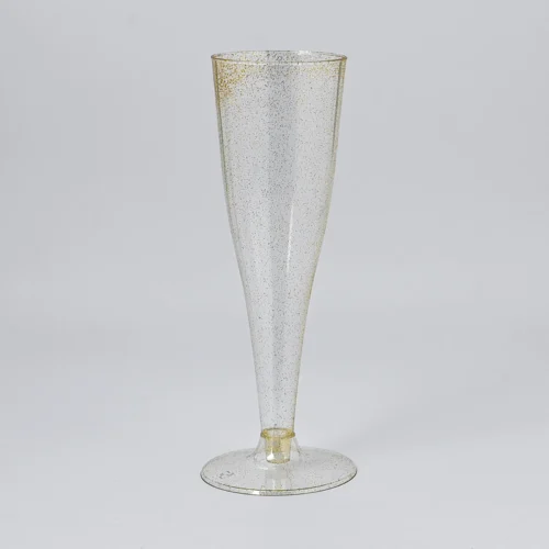 9oz Clear Gold Plastic Champagne Flute 1 9oz Clear Gold Plastic Champagne Flute