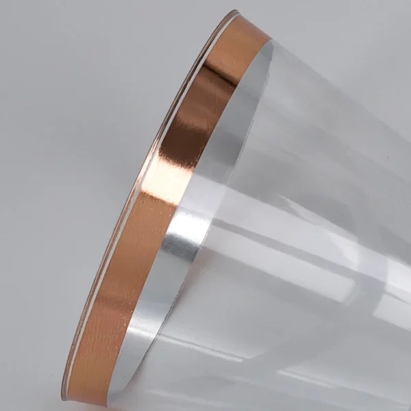 Rose gold rim plastic cups