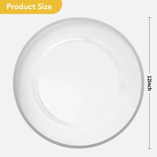 12" Silver Rim Charger Plate – Bild 2