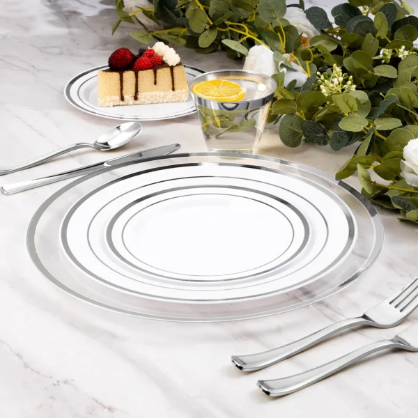 12" Silver Rim Charger Plate – Bild 4