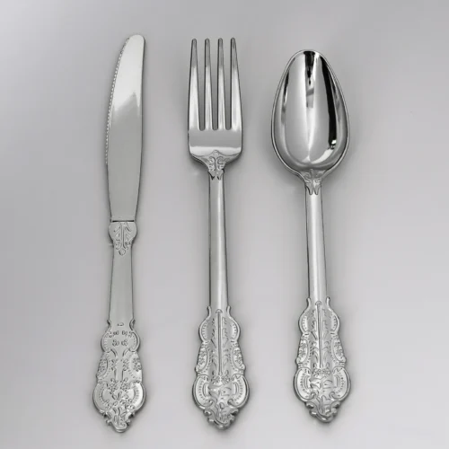 silver plastic cutlery silver plastic cutlery