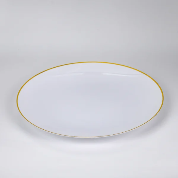 7.5″ Gold Rim White Moonlight Dessert Plate