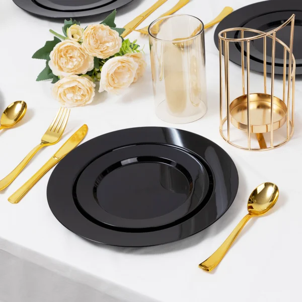 10.25″ Black Dinner Plate - Imagen 4