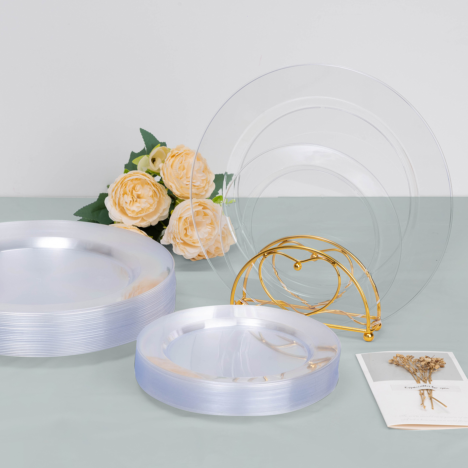 clear plastic plate