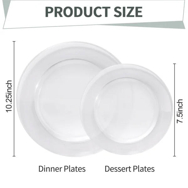 10.25″ Clear Dinner Plate - Imagen 3