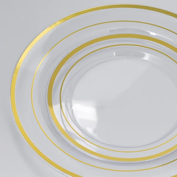 10.25″ Clear Gold Dinner Plate - Imagen 2