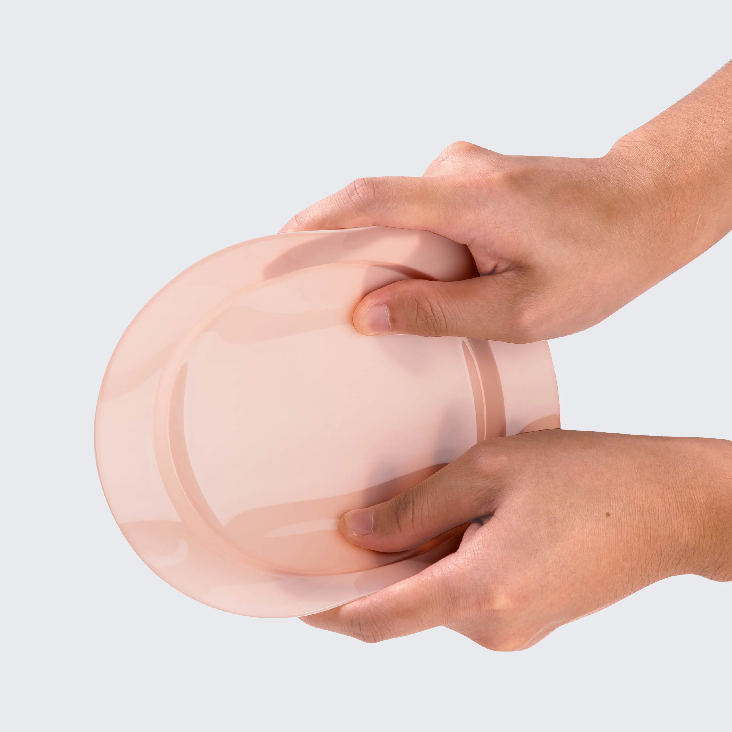 heavy-duty pink plastic plates