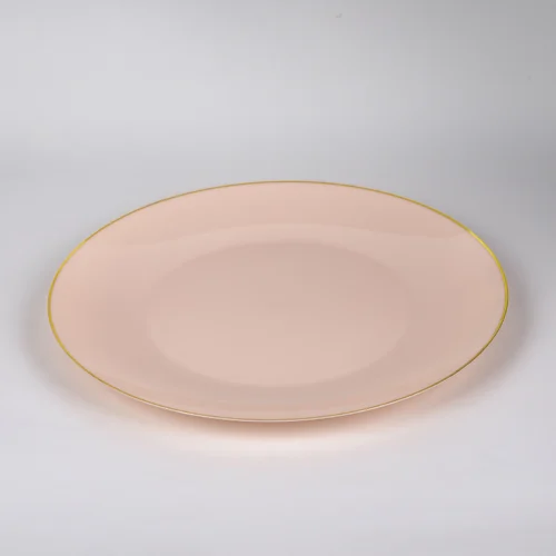 pink and gold plastic plate dessert pink and gold plastic plate dessert