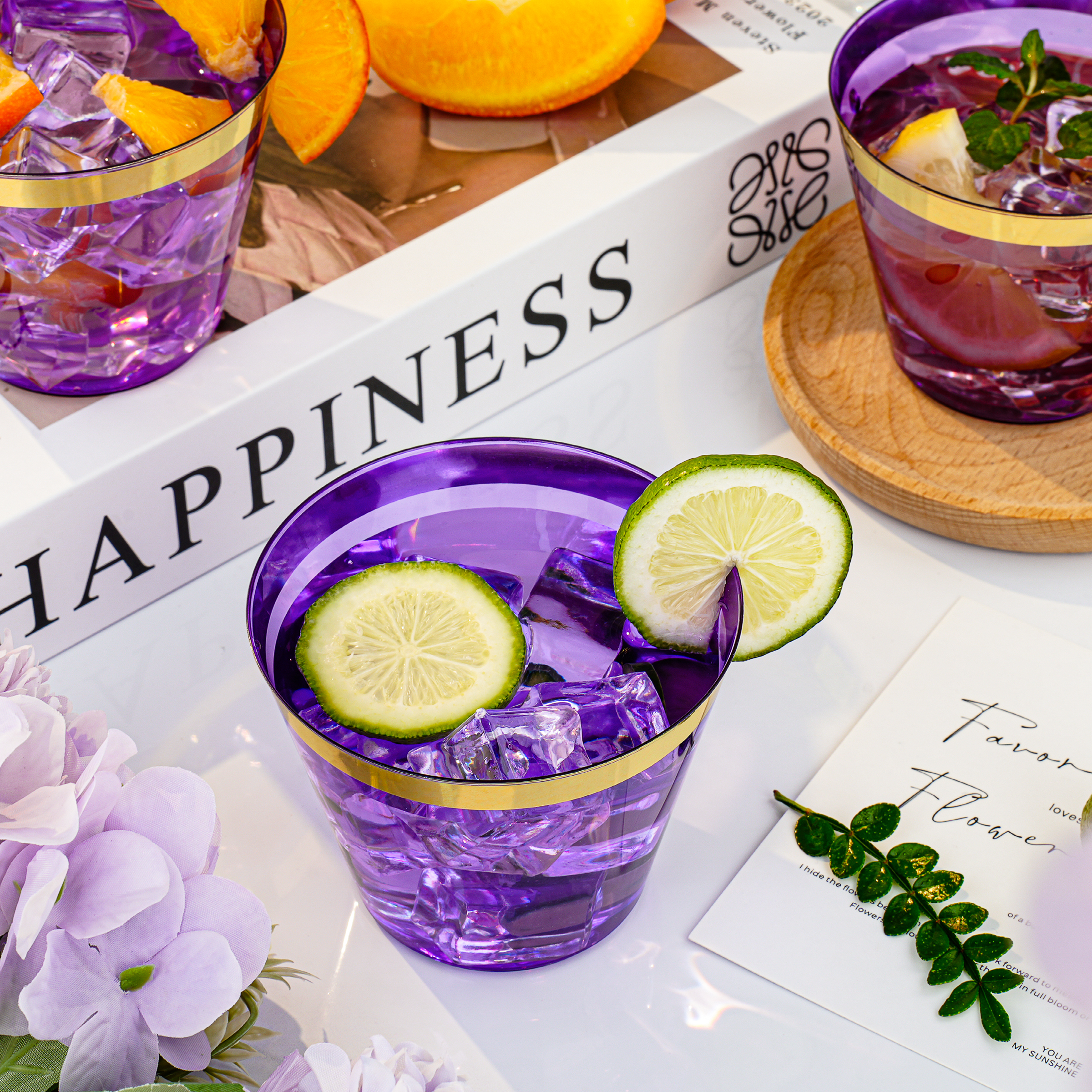 purple plastic cup scene