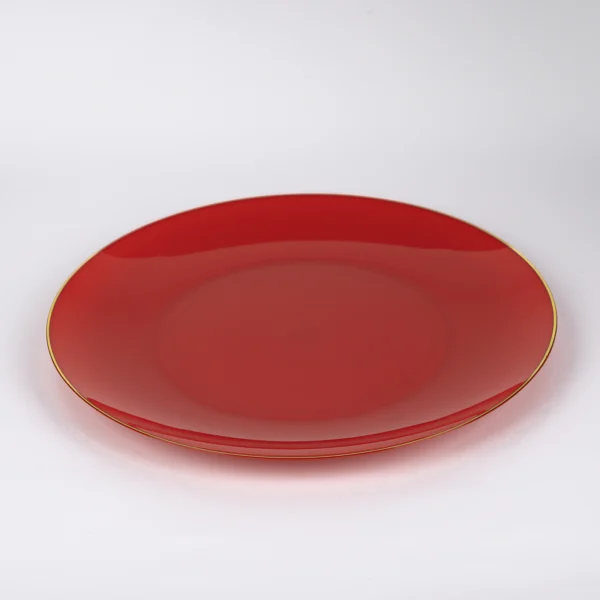 red plastic plates disposable dessert