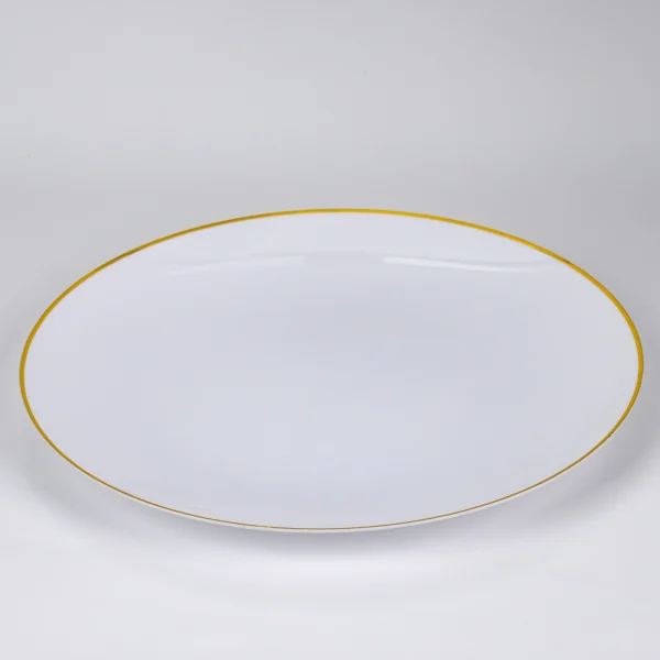 white gold dinner plate