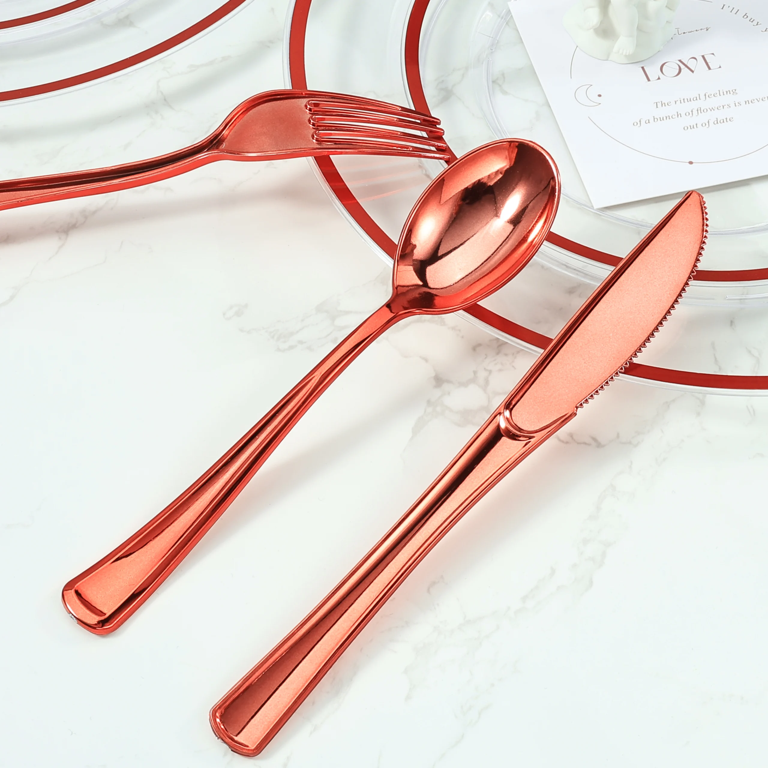 Colorful plastic cutlery