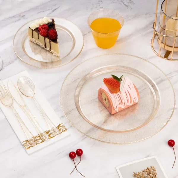 Glitter Plastic Cutlery Set - Image 4