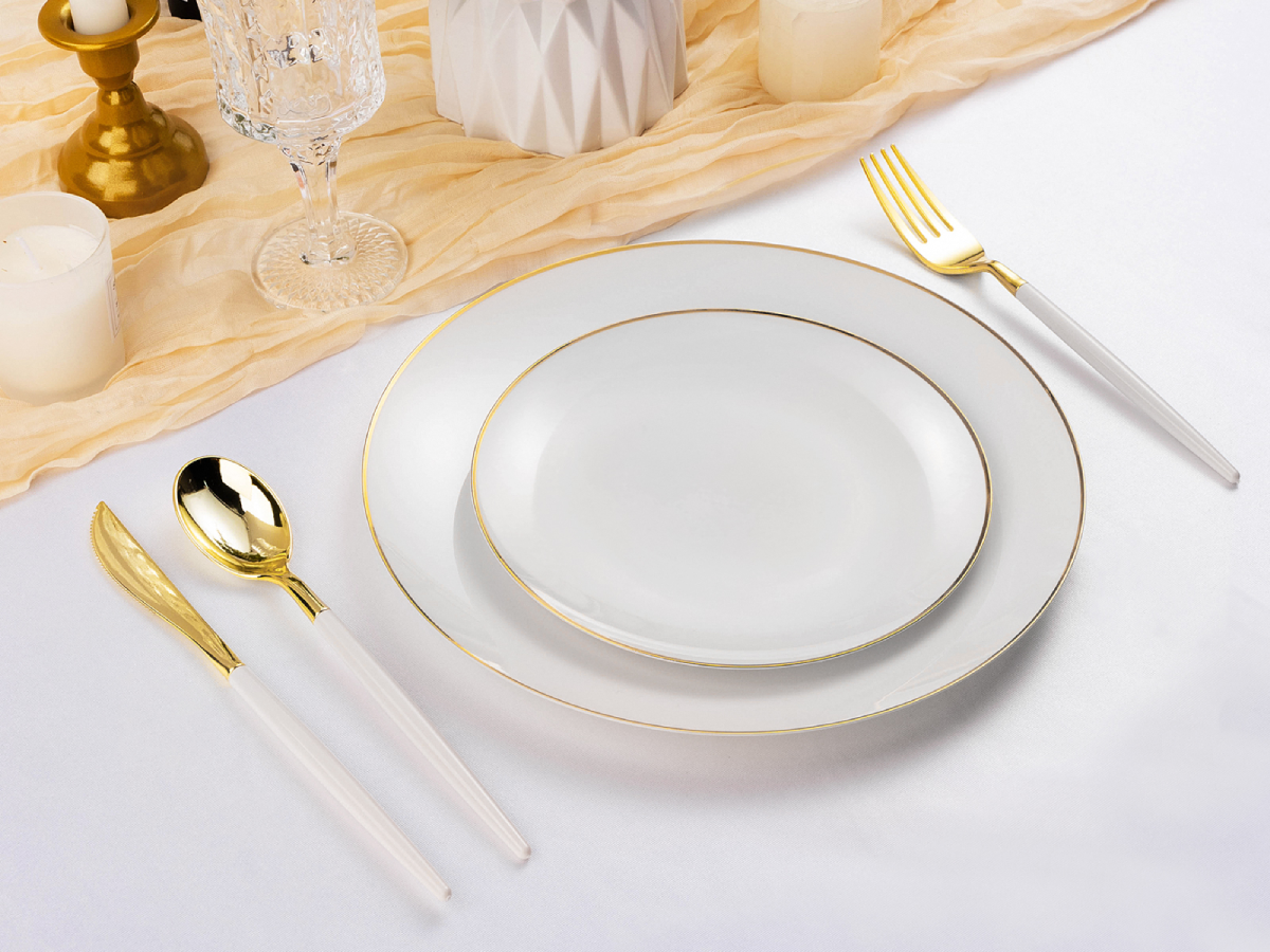Plastic vs. ceramic plates