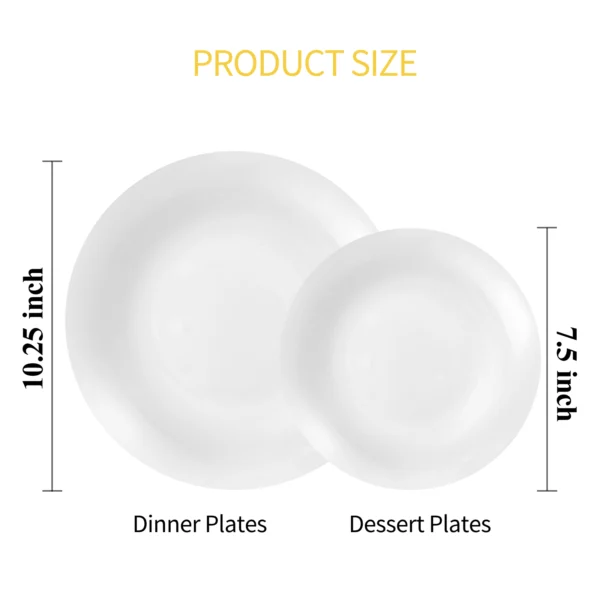 7.5″ White Moonlight Dessert Plate - Image 3